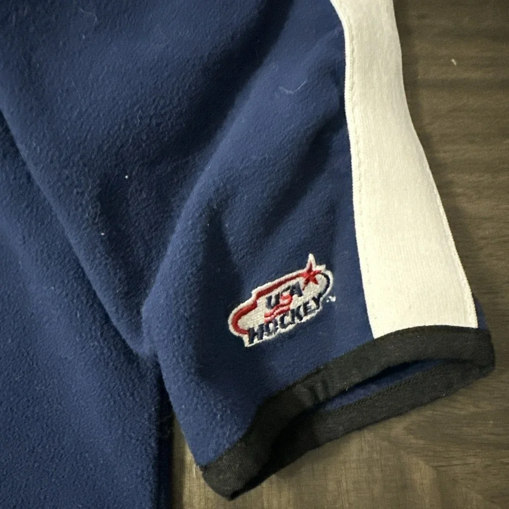 Vintage 1990s Nike USA Hockey University Fleece Pullover Half Zip Men's Large